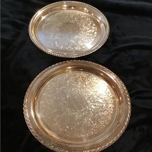 Elegant Silver Plated Serving Trays